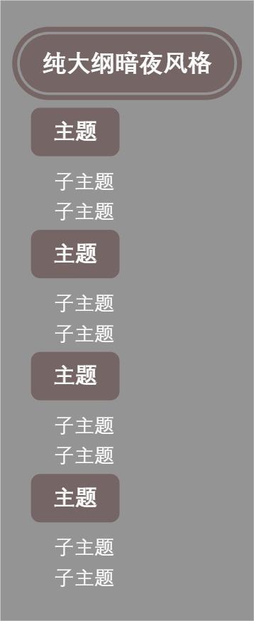 大纲纯大纲暗夜风格