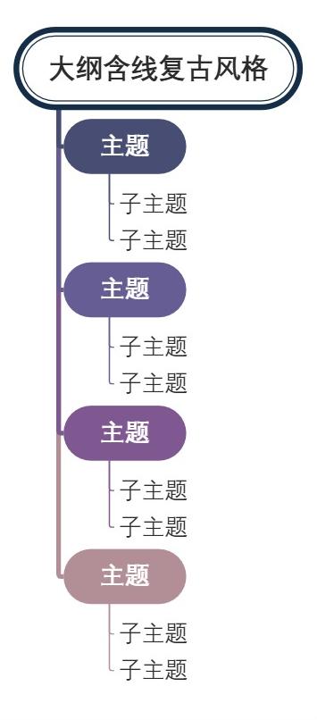 大纲含线复古风格