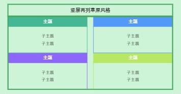 竖屏两列草原风格