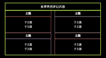 竖屏两列梦幻风格