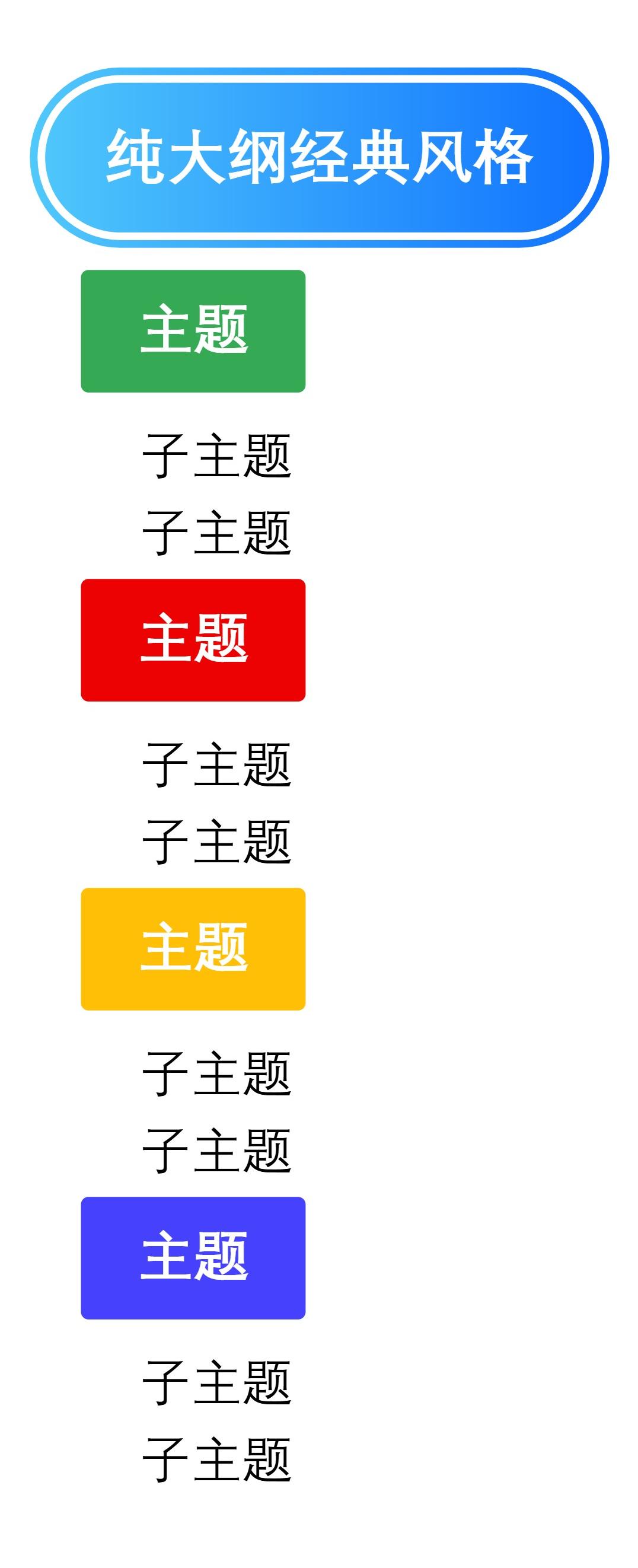 大纲纯大纲经典风格