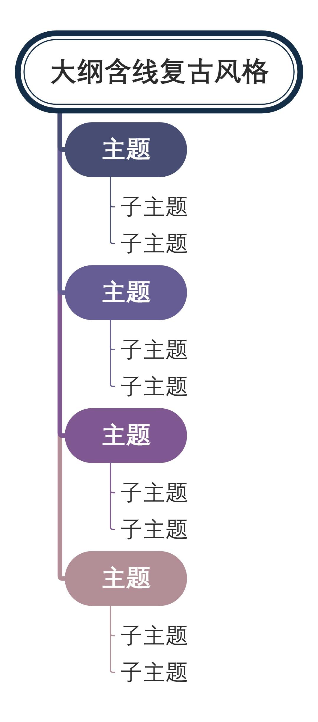 大纲含线复古风格