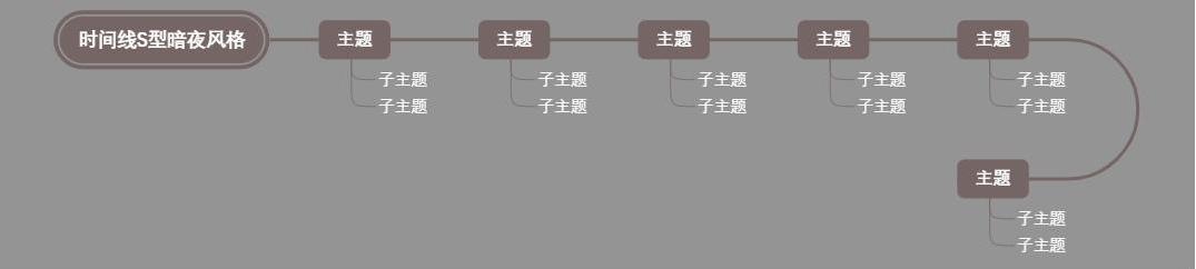 时间线S型暗夜风格