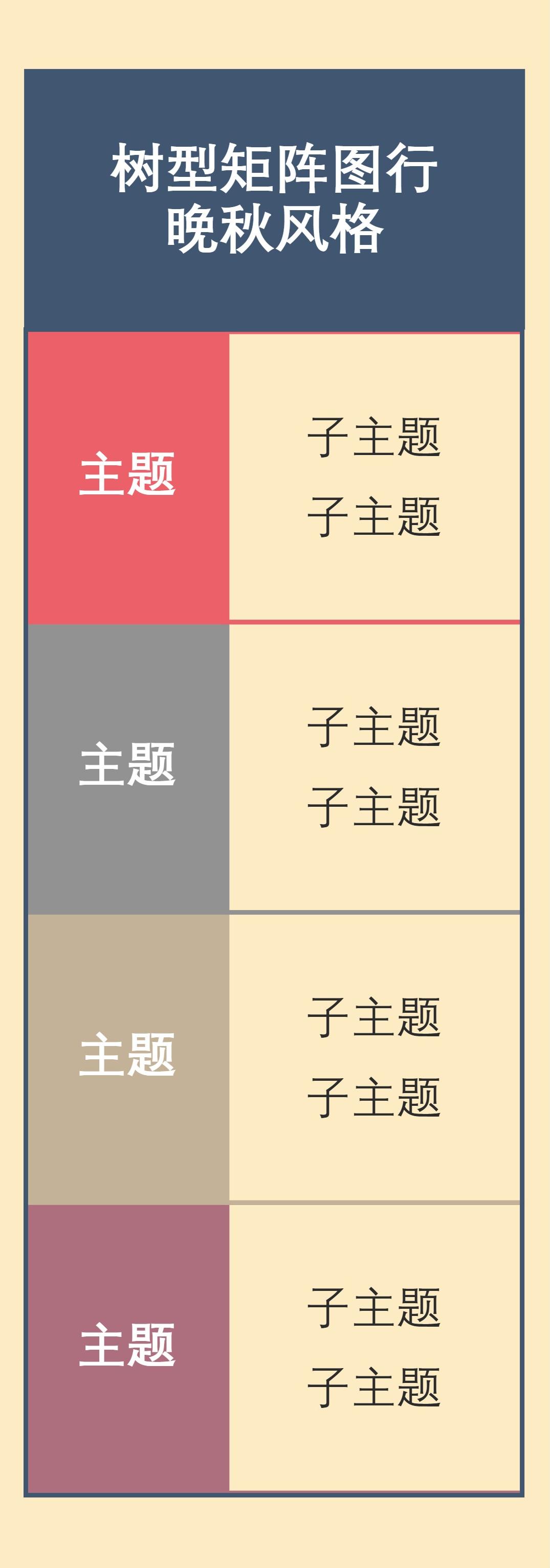 树型矩阵图行晚秋风格