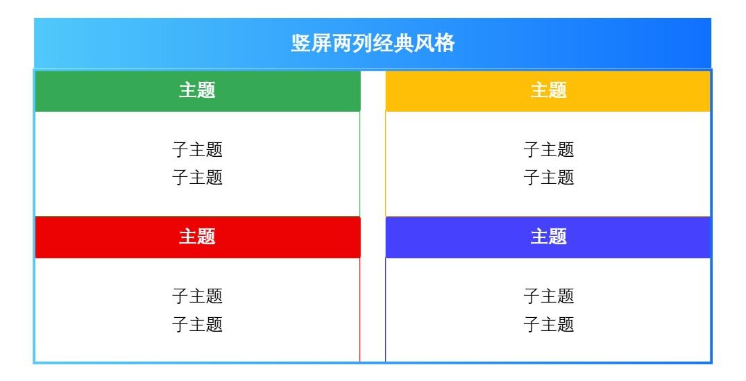 竖屏两列经典风格