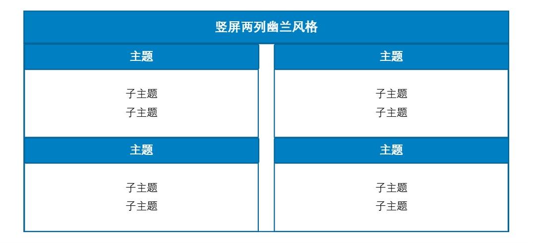 竖屏两列幽兰风格