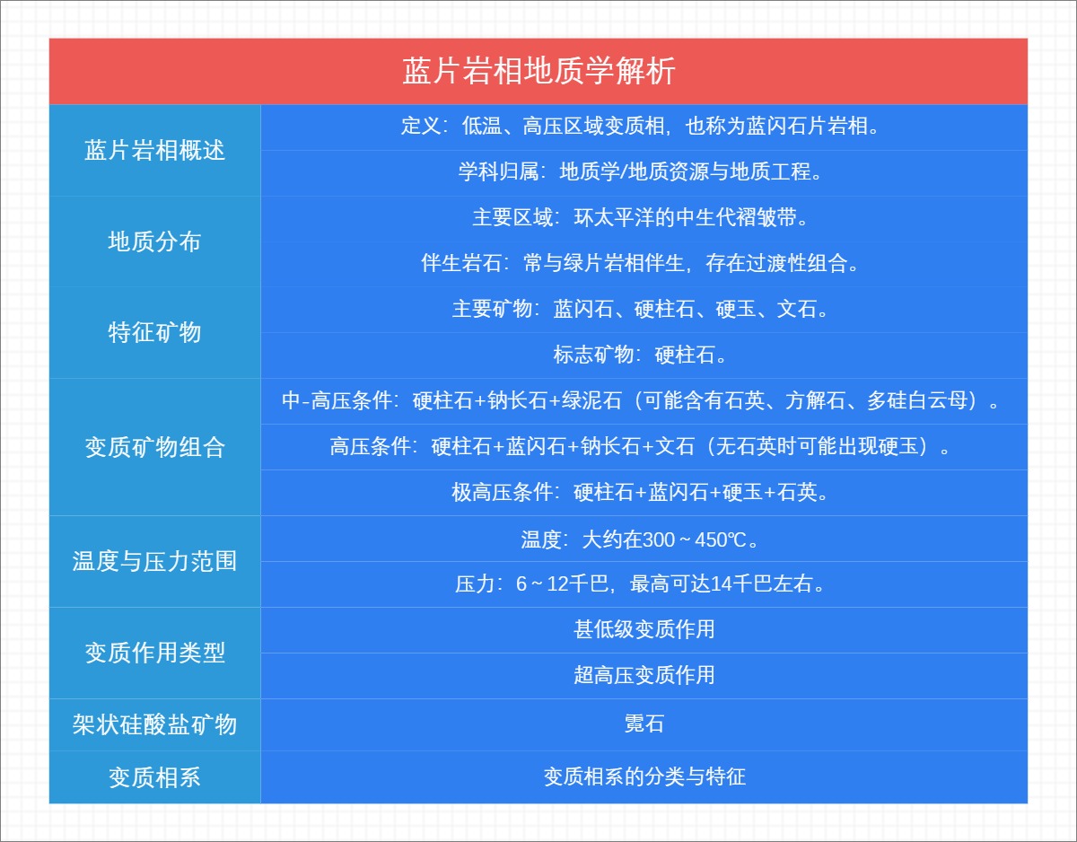 蓝片岩相地质学解析