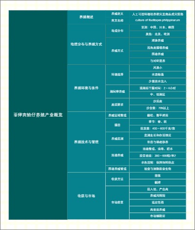 菲律宾蛤仔养殖产业概览