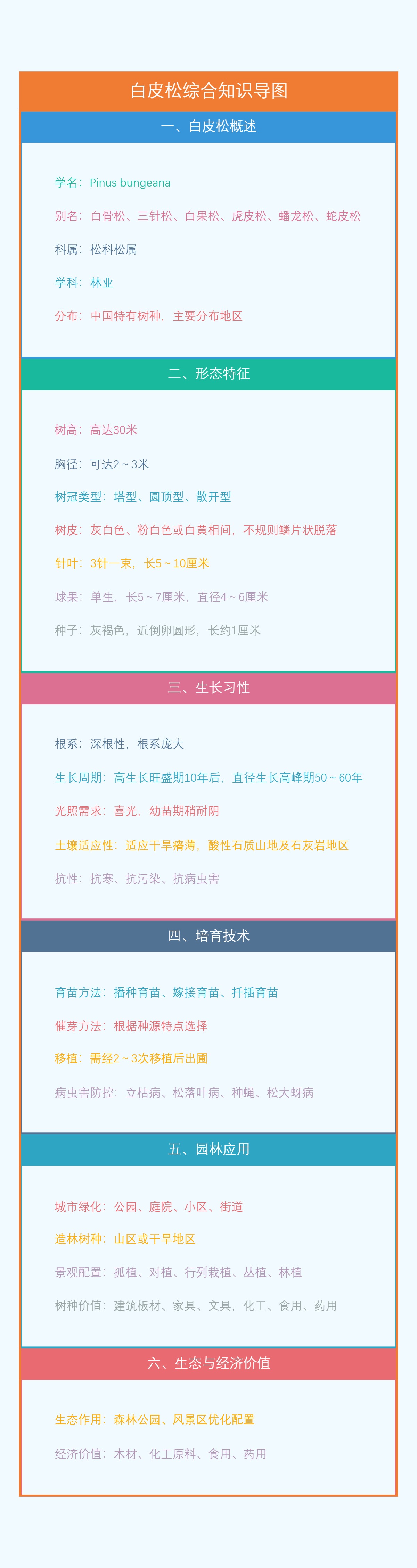 白皮松综合知识导图