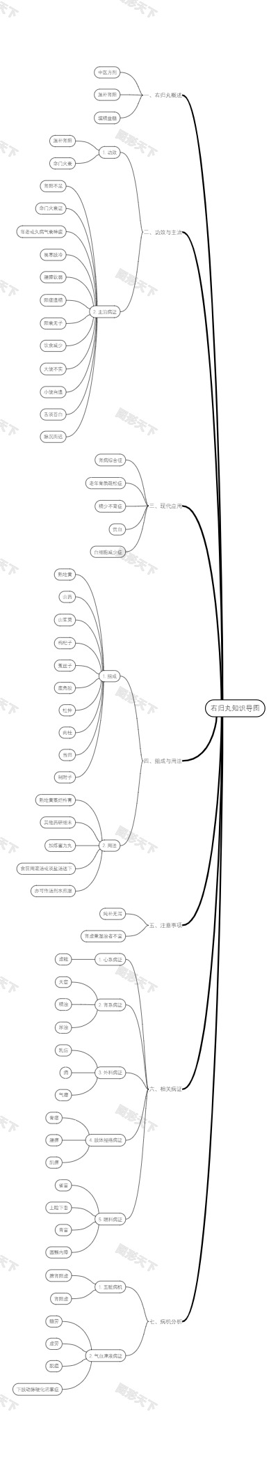 右归丸知识导图