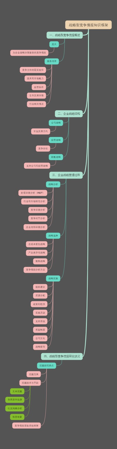 战略型竞争情报知识框架