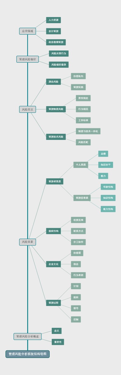 管理风险分析框架结构导图