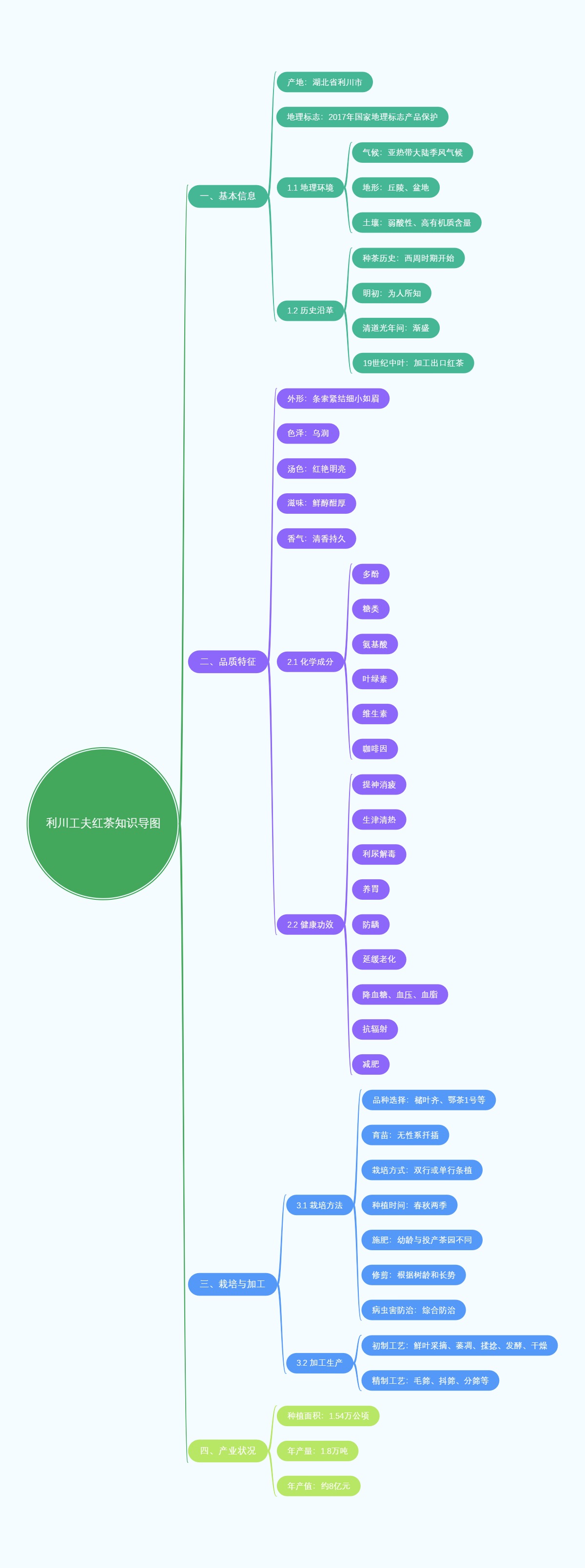 利川工夫红茶知识导图