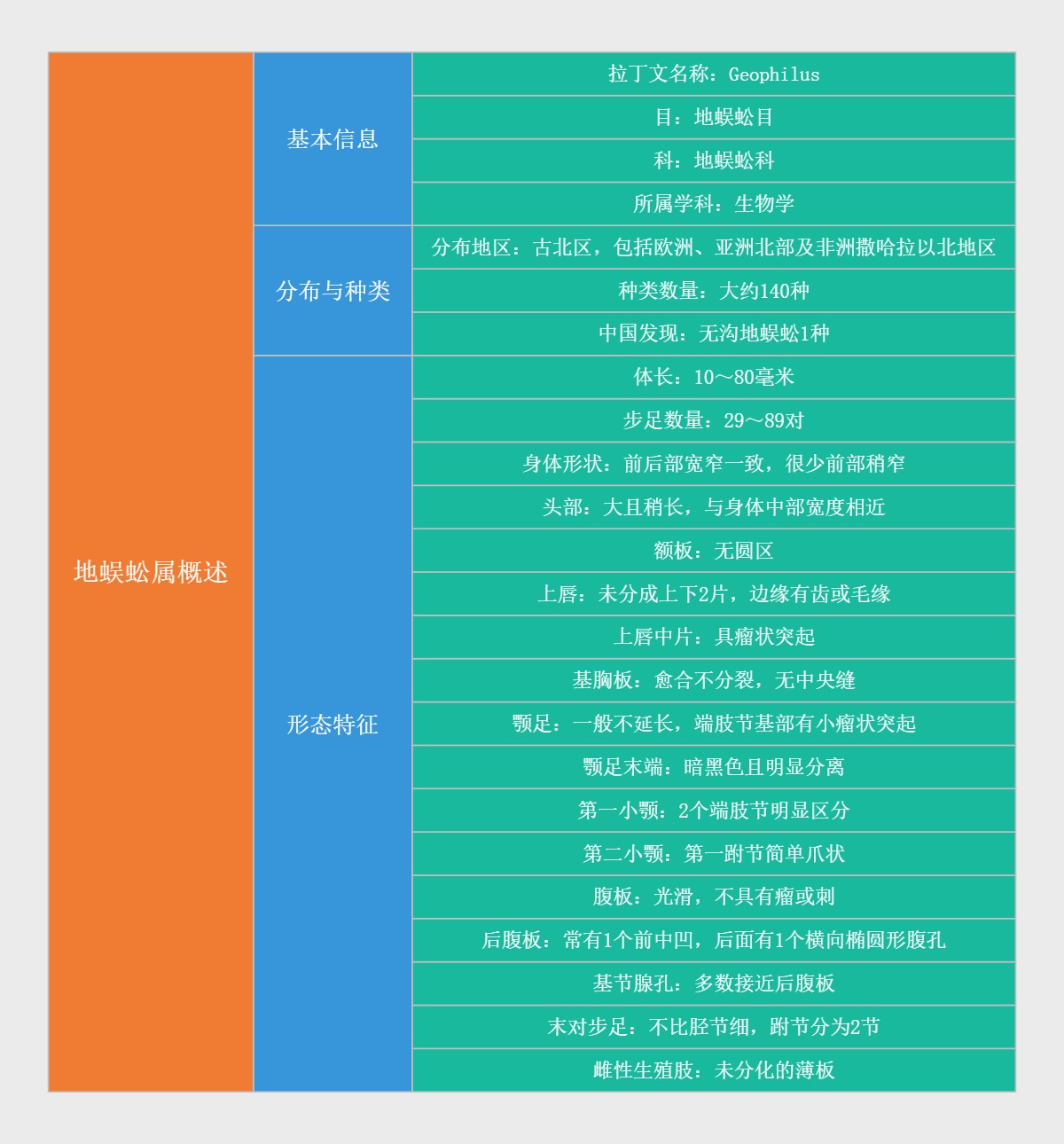 地蜈蚣属概述