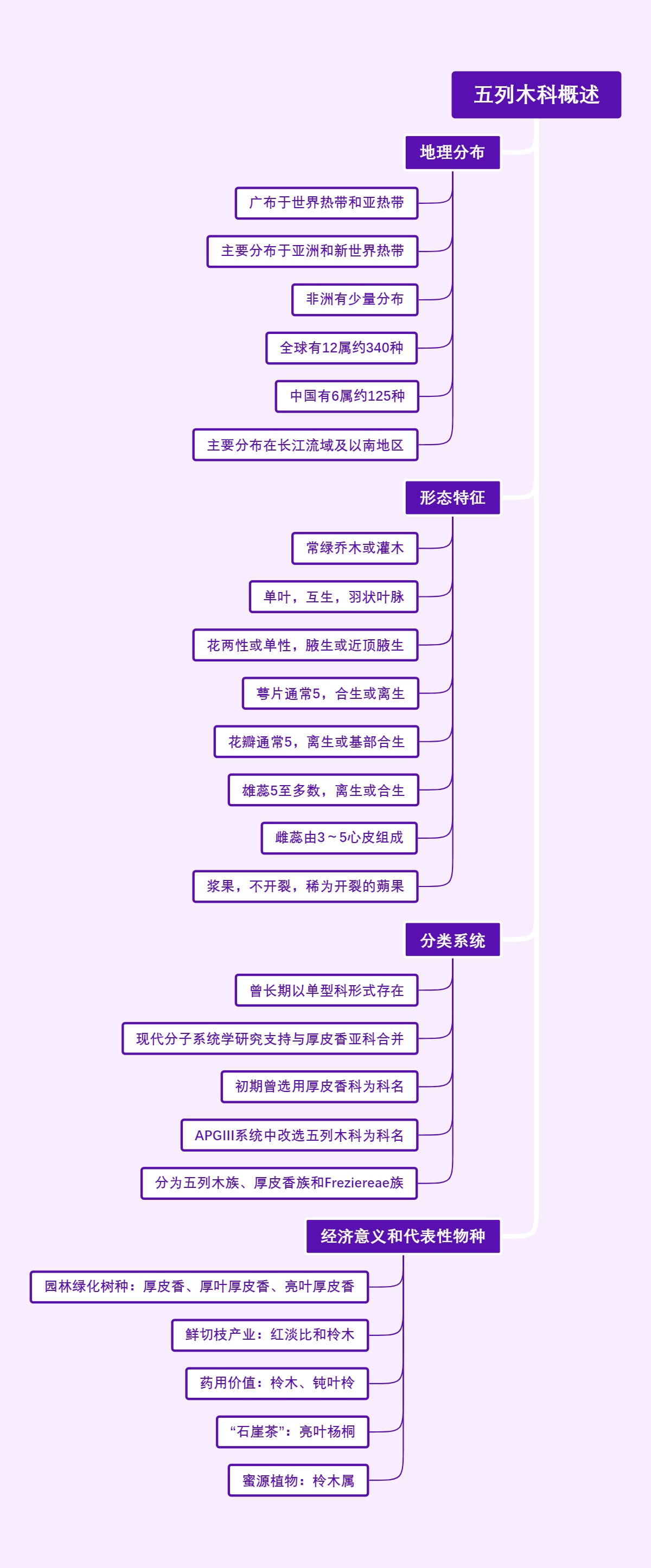 五列木科概述