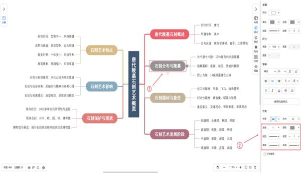 主题样式-分支连线、颜色、线型、线宽，首端及末端