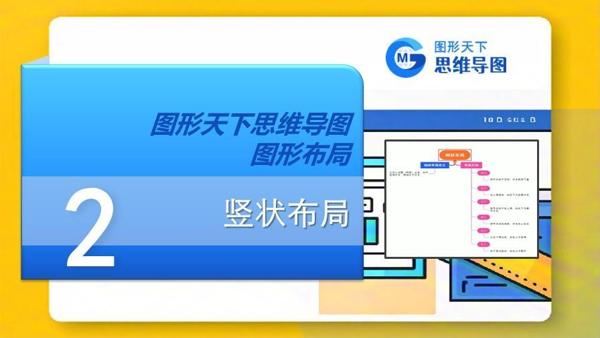 图形天下思维导图图形布局 - 竖状布局